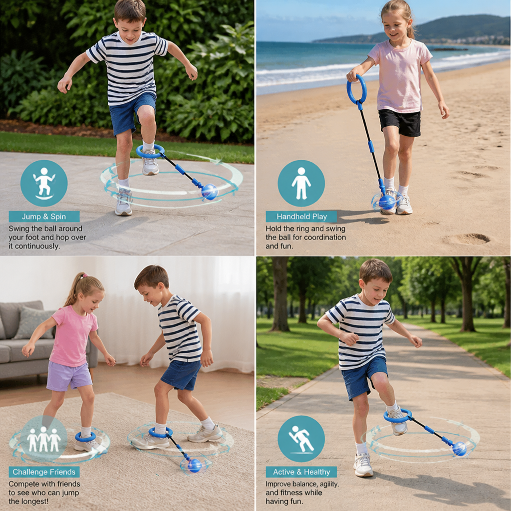 3-in-1 LED Skip Ball with Jump Counter & Timer for Kids