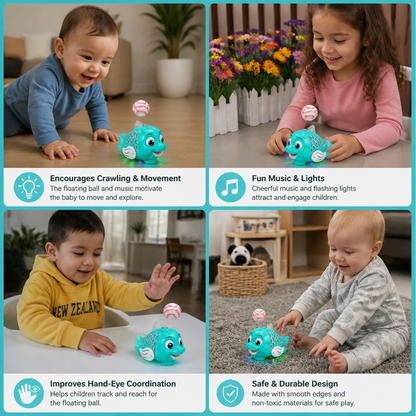 Interactive Floating Ball Fish Toy with Lights & Music