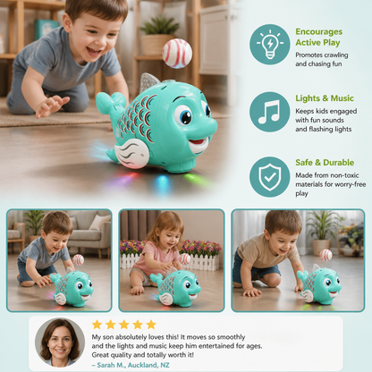 Interactive Floating Ball Fish Toy with Lights & Music