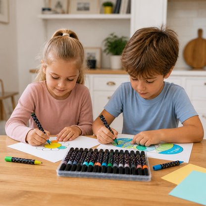 Glitter Dual-Tip Acrylic Paint Marker Set
