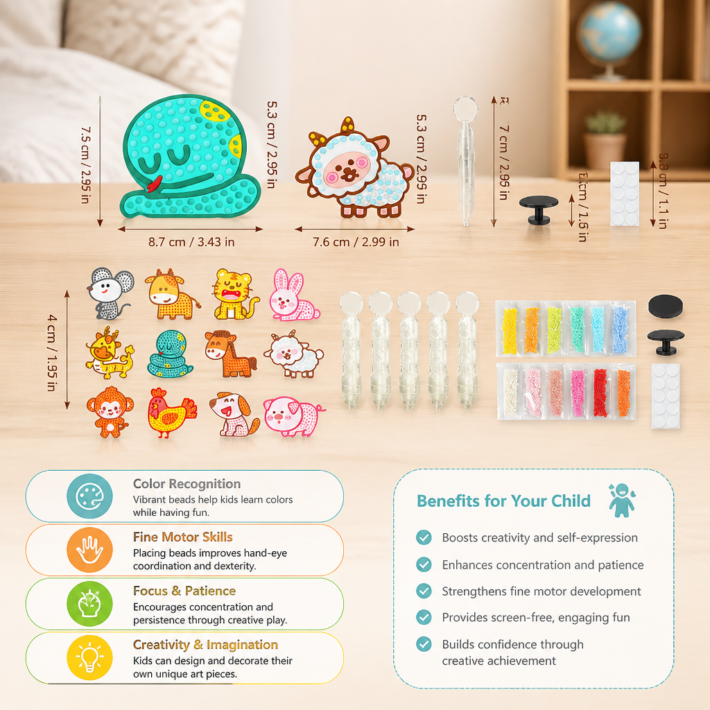 DIY Dot Bead Sticker Art Kit for Kids