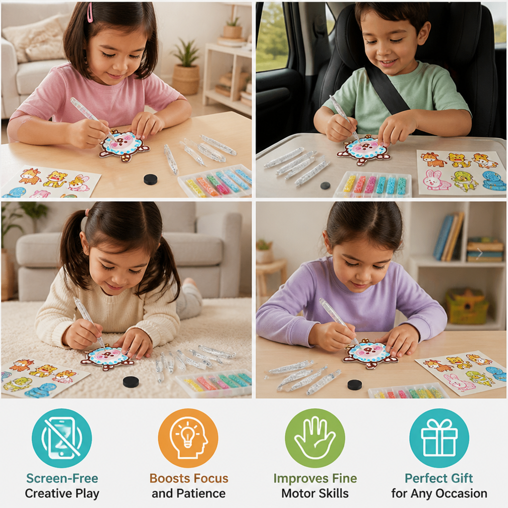 DIY Dot Bead Sticker Art Kit for Kids