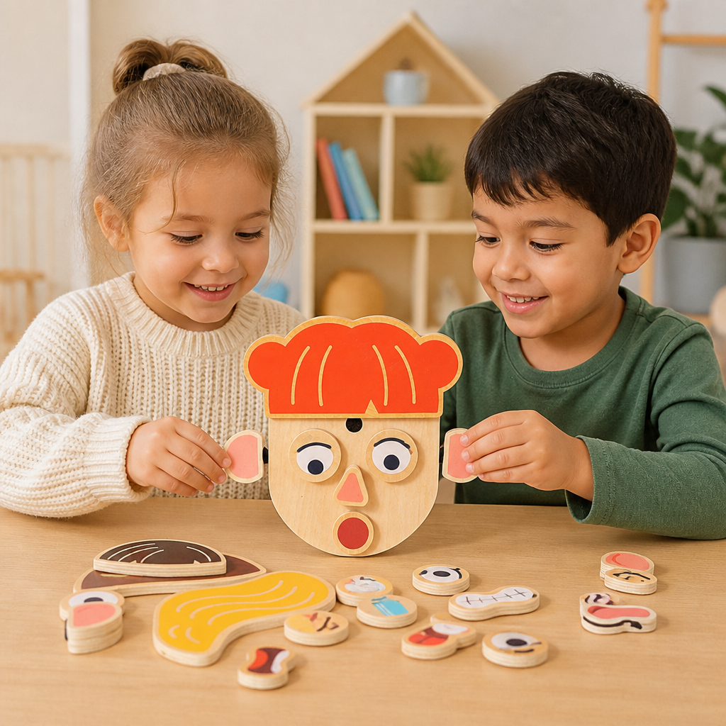 Wooden Facial Expressions & Emotions Learning Toy for Kids