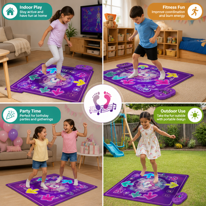 Interactive Musical Dance Mat with LED Lights for Kids