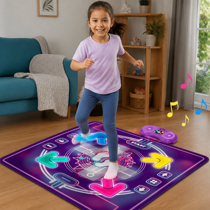 Interactive Musical Dance Mat with LED Lights for Kids