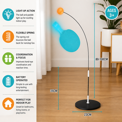 Interactive Light-Up Table Tennis Game for Kids
