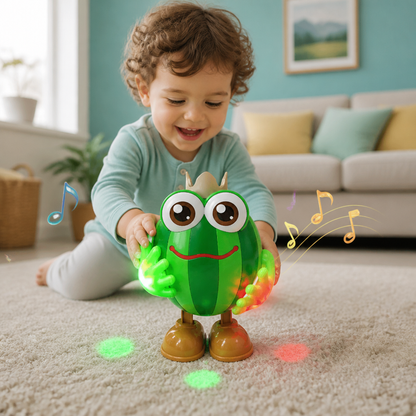 Dancing Watermelon Head-Up Tummy Time Toy with Lights & Music