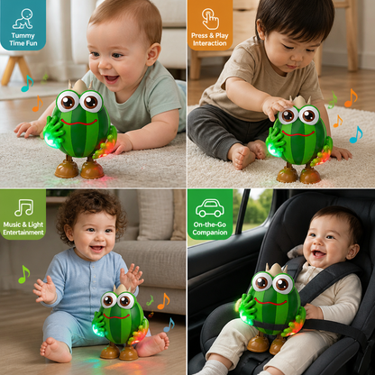 Dancing Watermelon Head-Up Tummy Time Toy with Lights & Music
