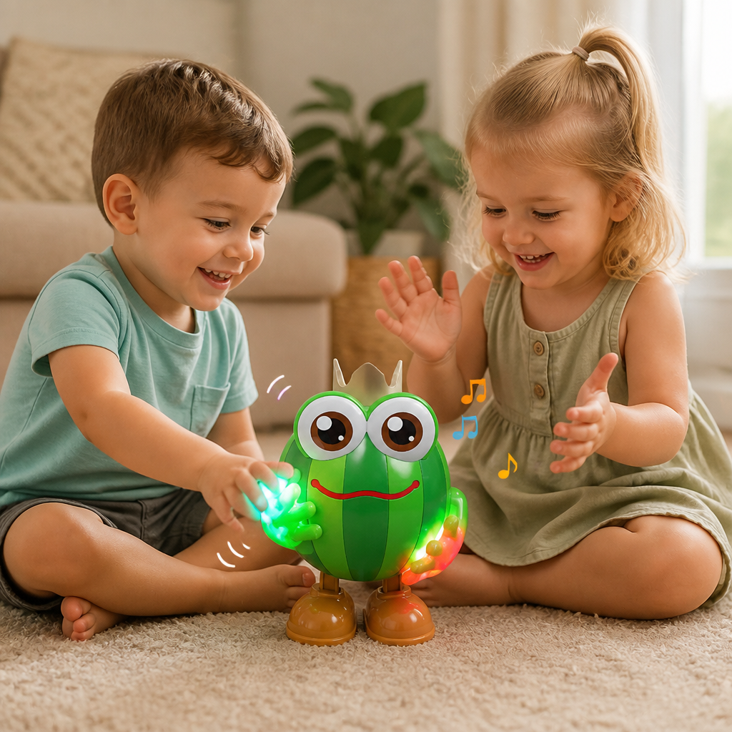 Dancing Watermelon Head-Up Tummy Time Toy with Lights & Music