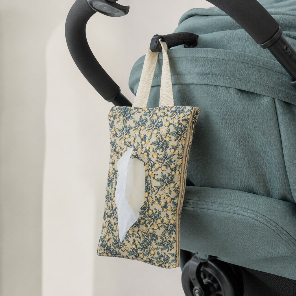 Hanging Tissue Holder for Strollers, Cribs & Cars