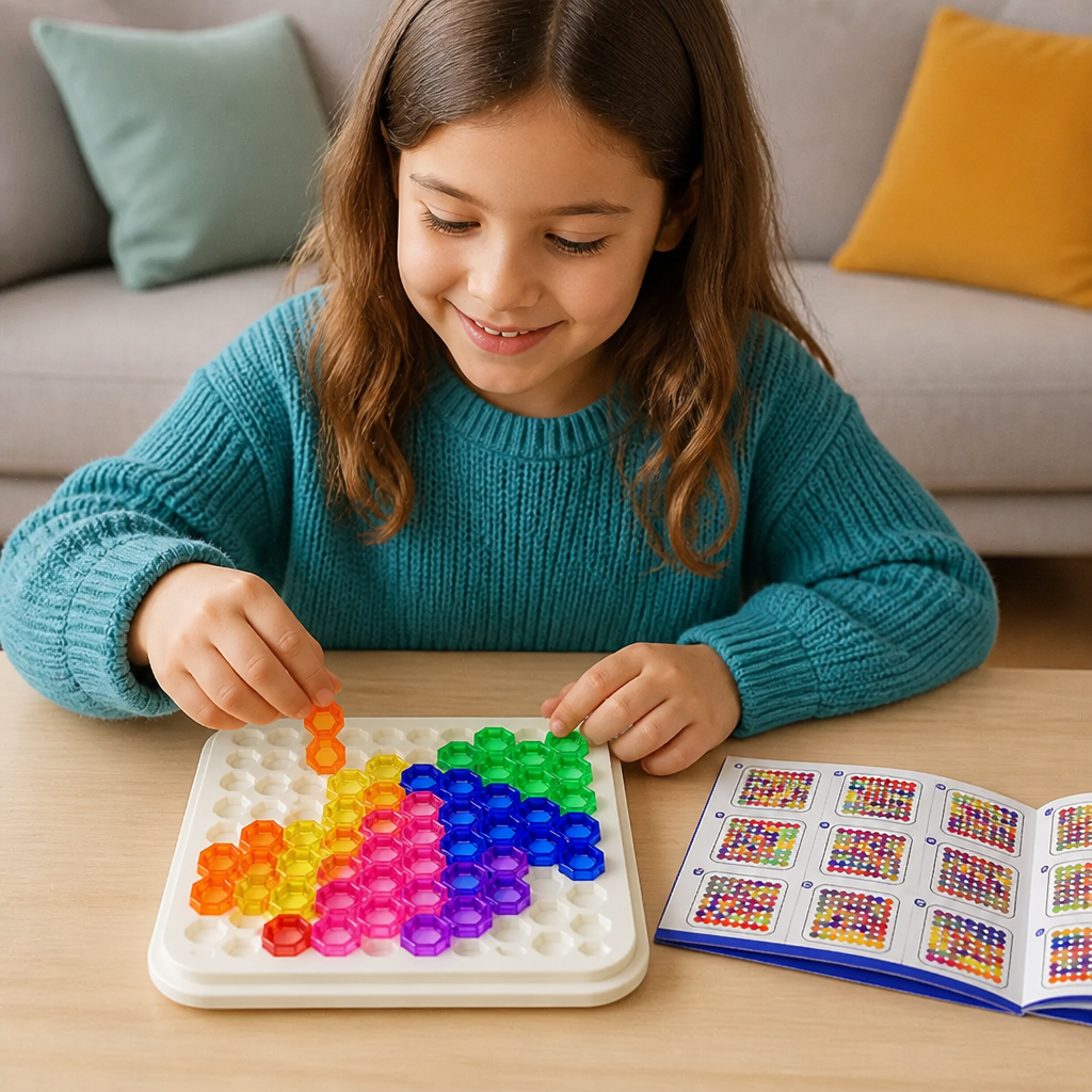 Rainbow Bead Puzzle Board – Logic & Problem-Solving Game