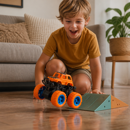 Friction-Powered Monster Truck Stunt Car for Kids