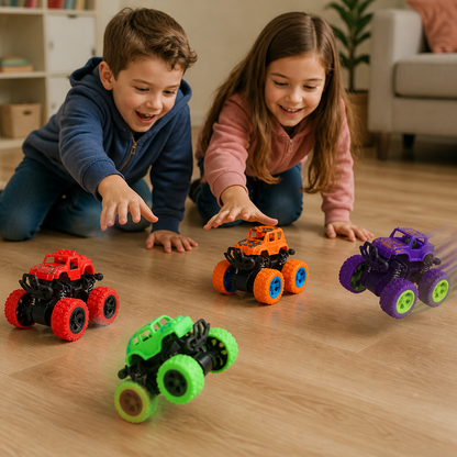 Friction-Powered Monster Truck Stunt Car for Kids
