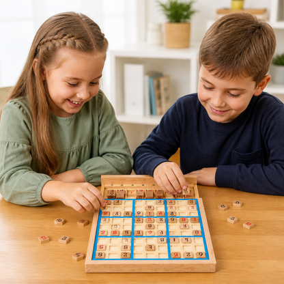 Wooden Sudoku Puzzle Board – Educational Logic & Math Game