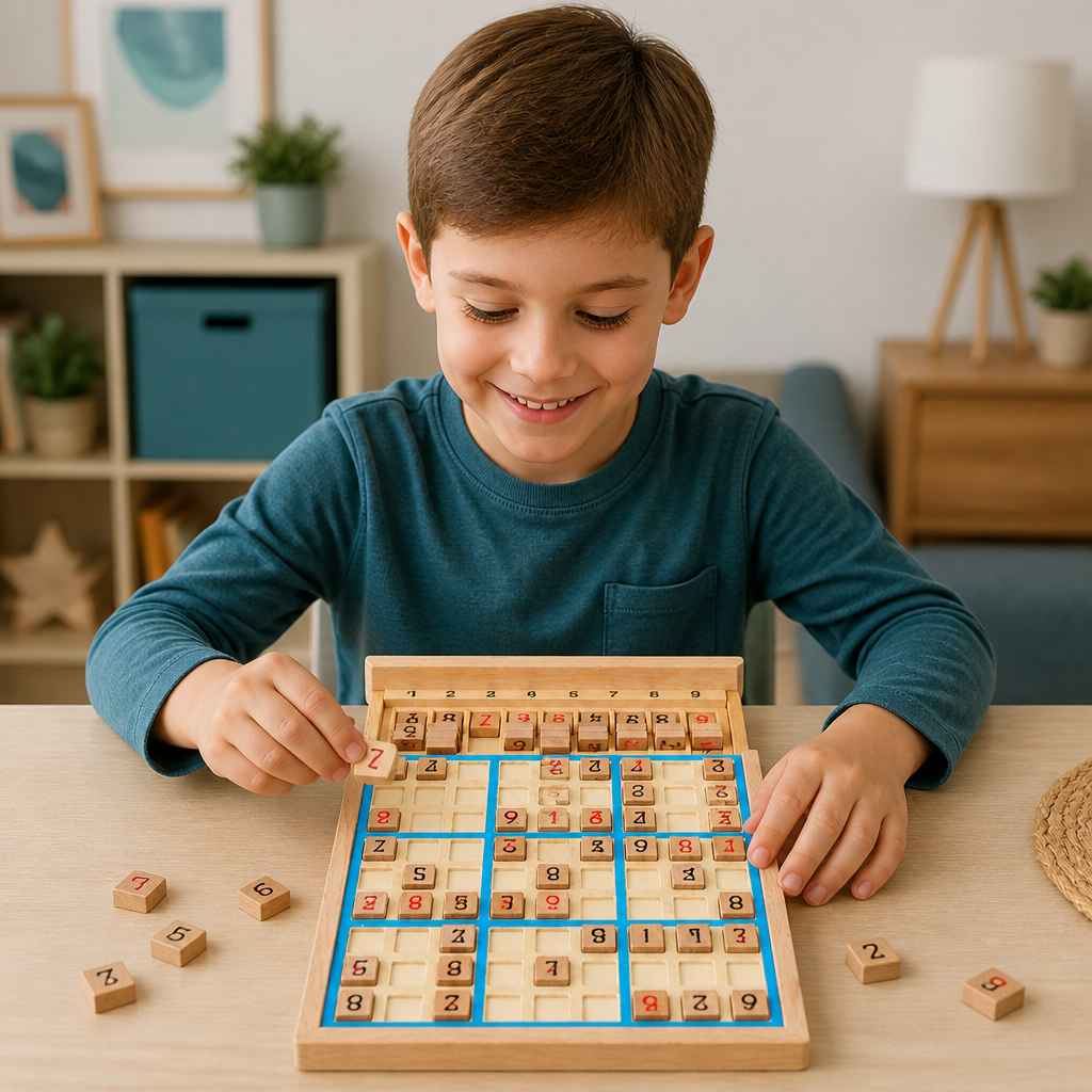 Wooden Sudoku Puzzle Board – Educational Logic & Math Game