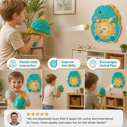 Dinosaur Sticky Ball Shooter – Target Shooting Game for Kids