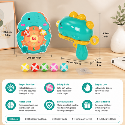 Dinosaur Sticky Ball Shooter – Target Shooting Game for Kids