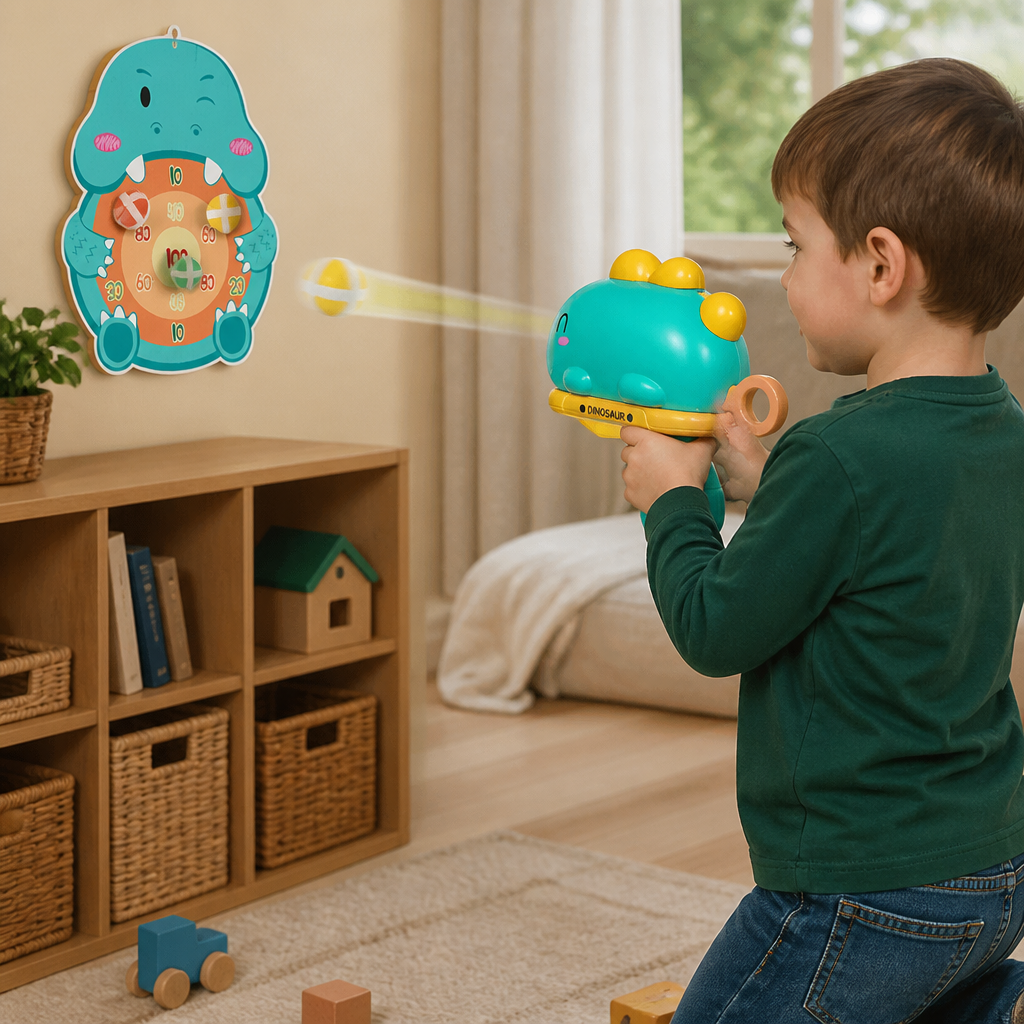 Dinosaur Sticky Ball Shooter – Target Shooting Game for Kids
