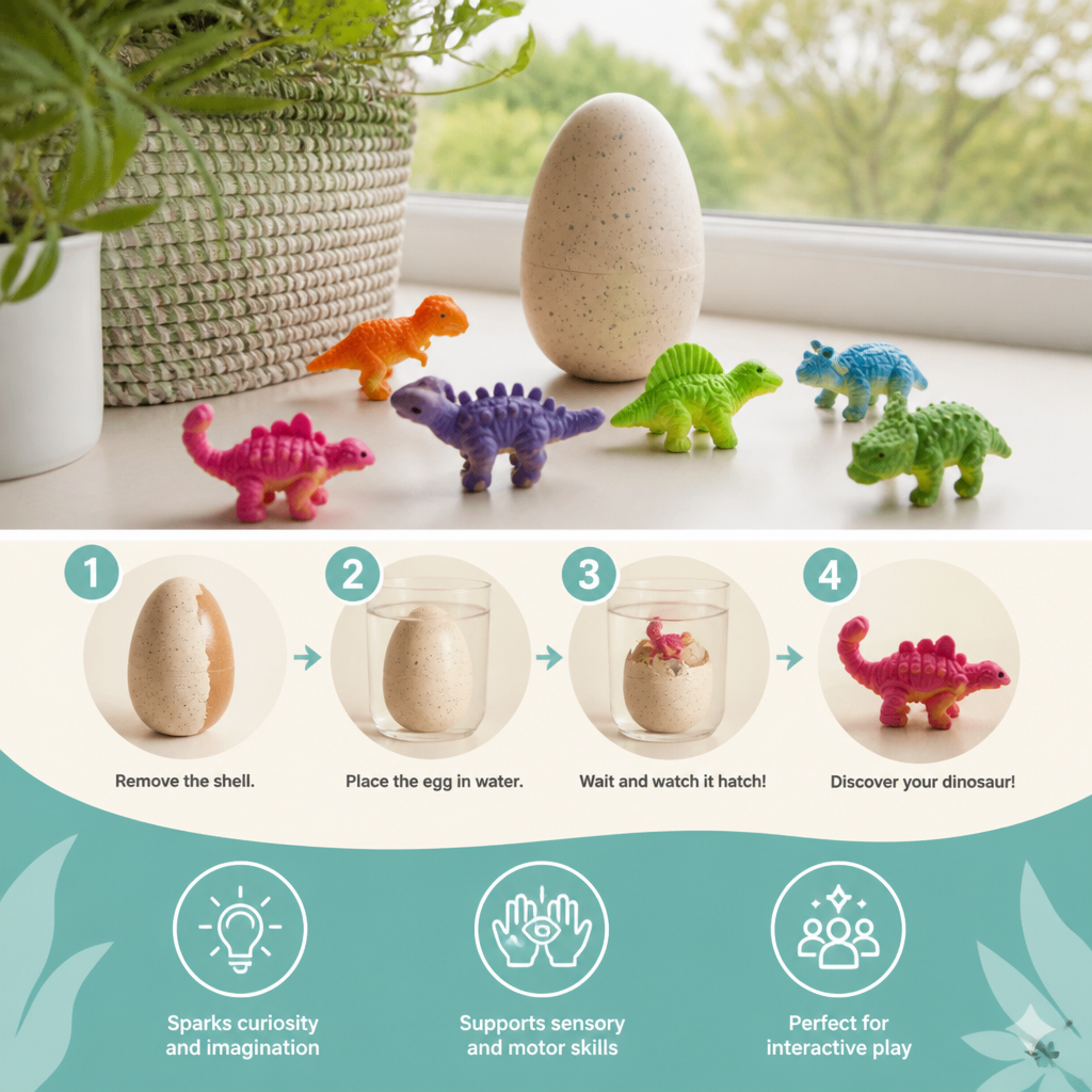 Educational Grow-in-Water Dinosaur Hatching Egg Toy for Kids