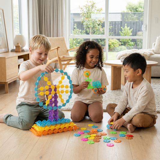 Flake-Shaped Montessori Building Blocks