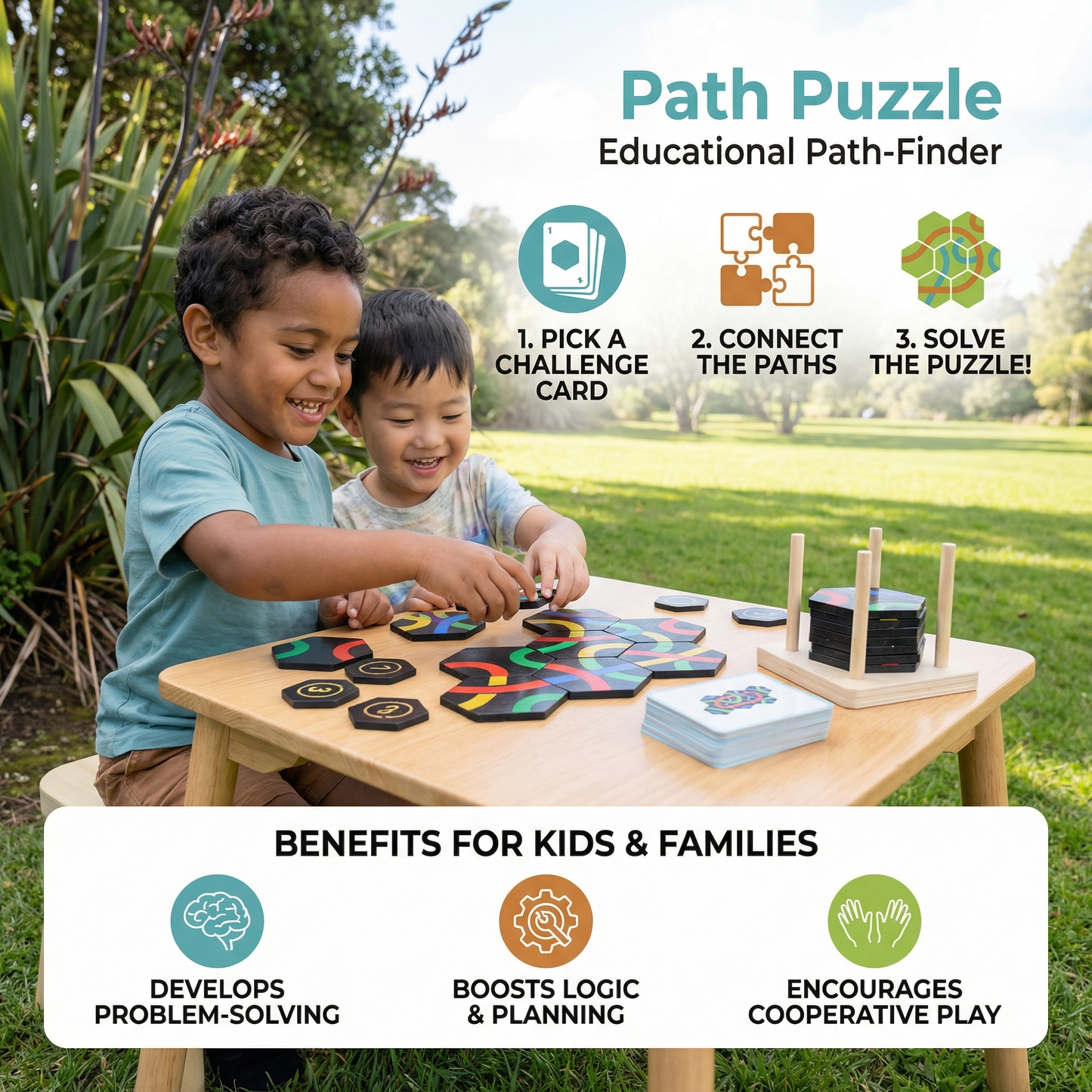 Path Puzzle - Educational Path Finder Learning and Family Game