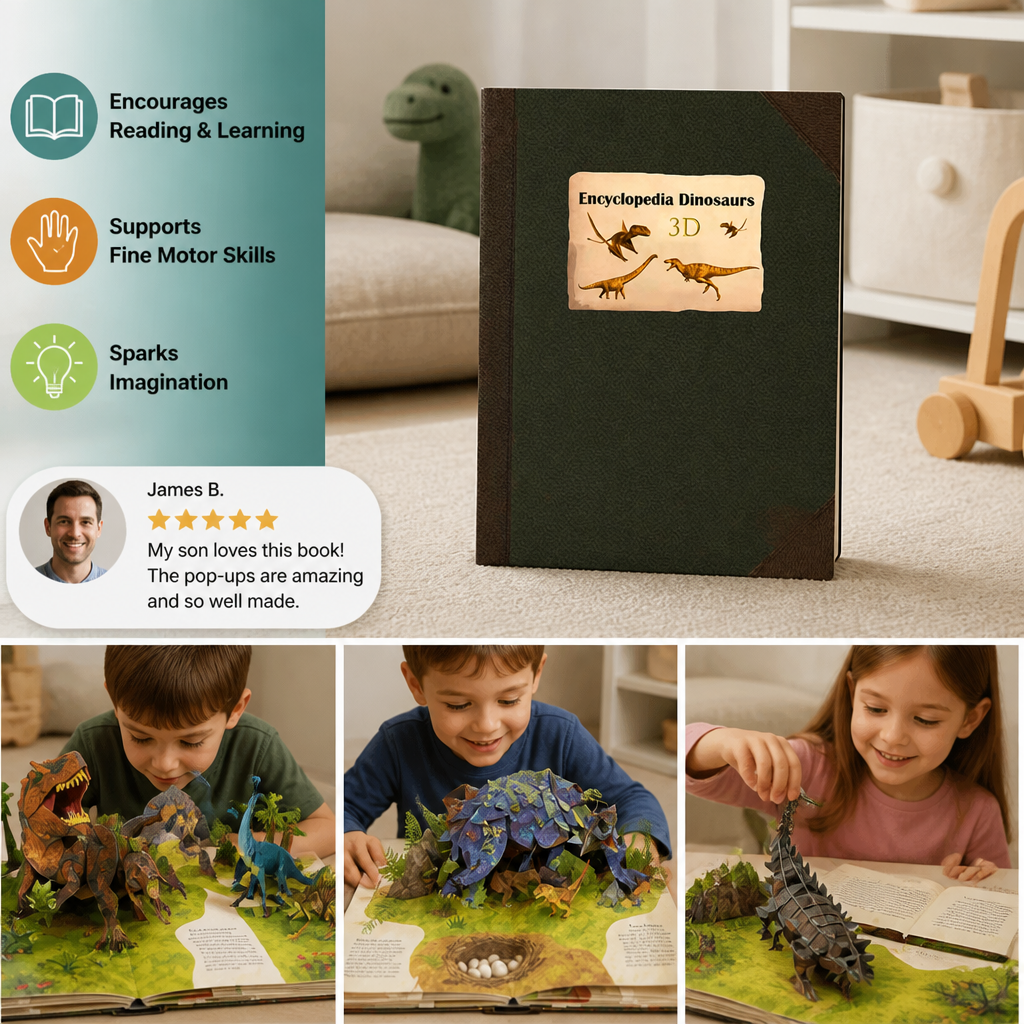 Interactive 3D Pop-Up Dinosaur Encyclopedia