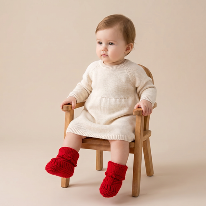 Cable Knit Slip-On Booties