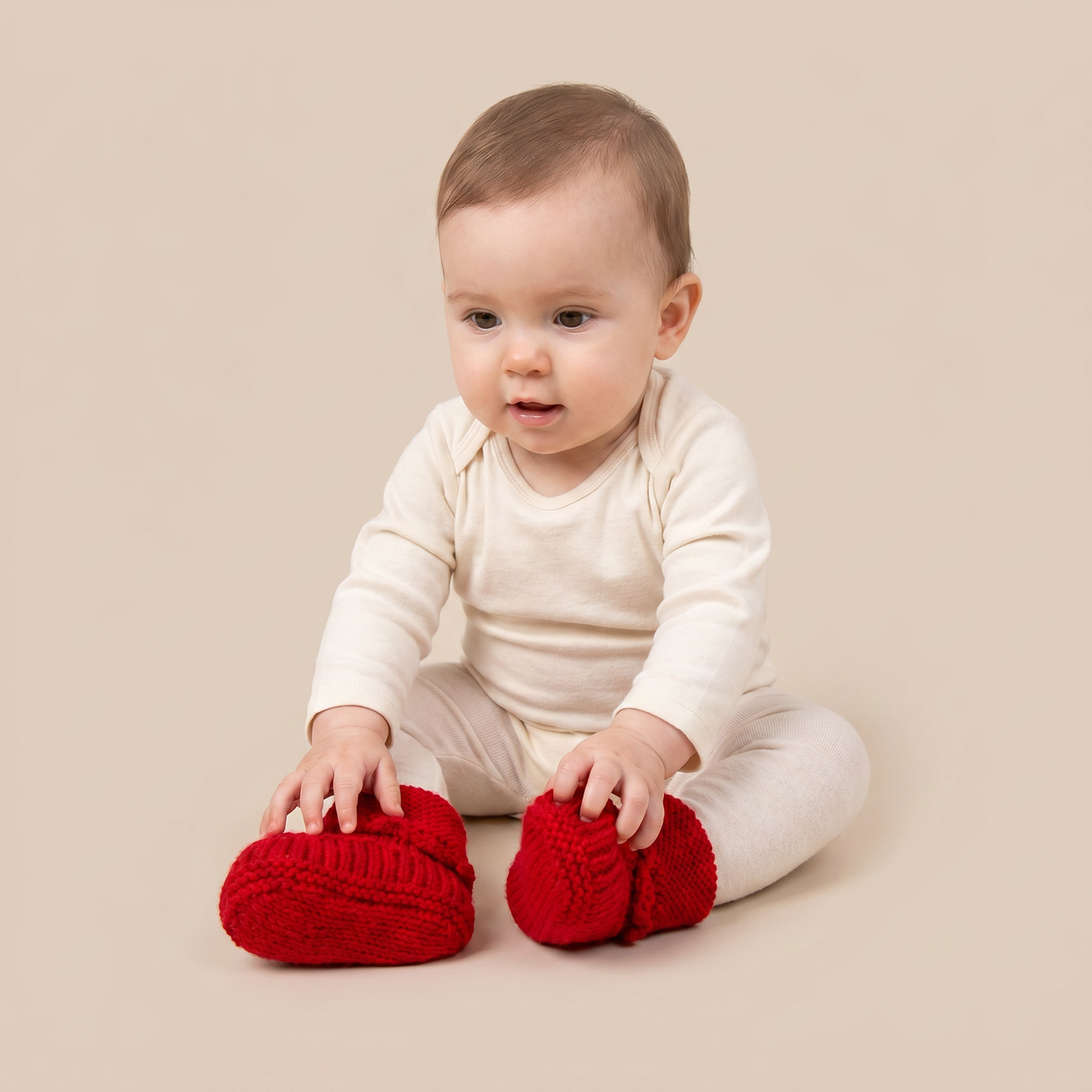 Cable Knit Slip-On Booties