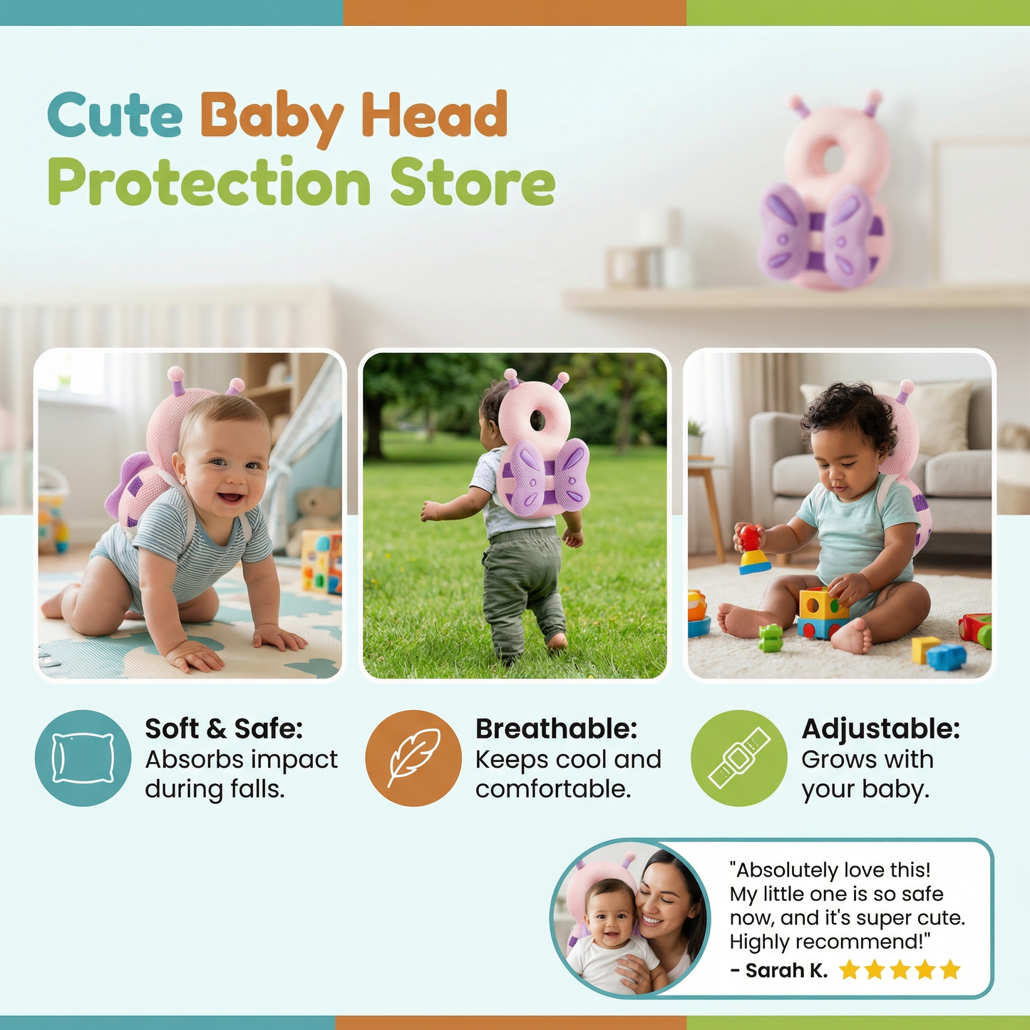 Cute Baby Head Protection