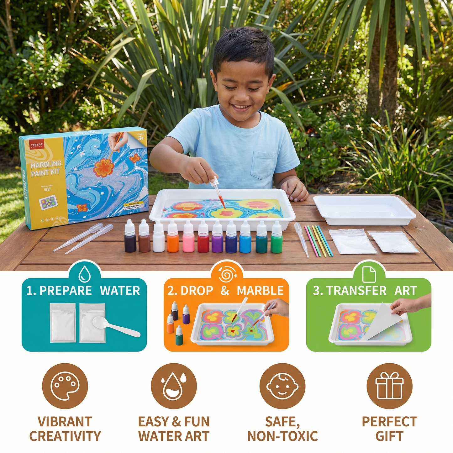 Creative Marble Watercolor Play Set