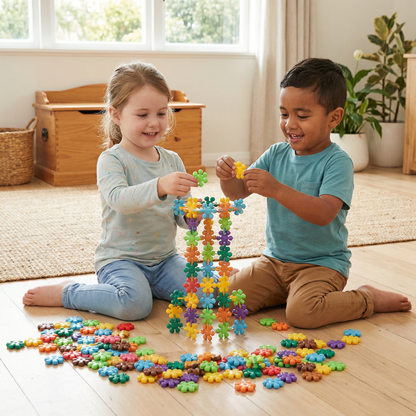 Creative Montessori Snowflake Building Blocks