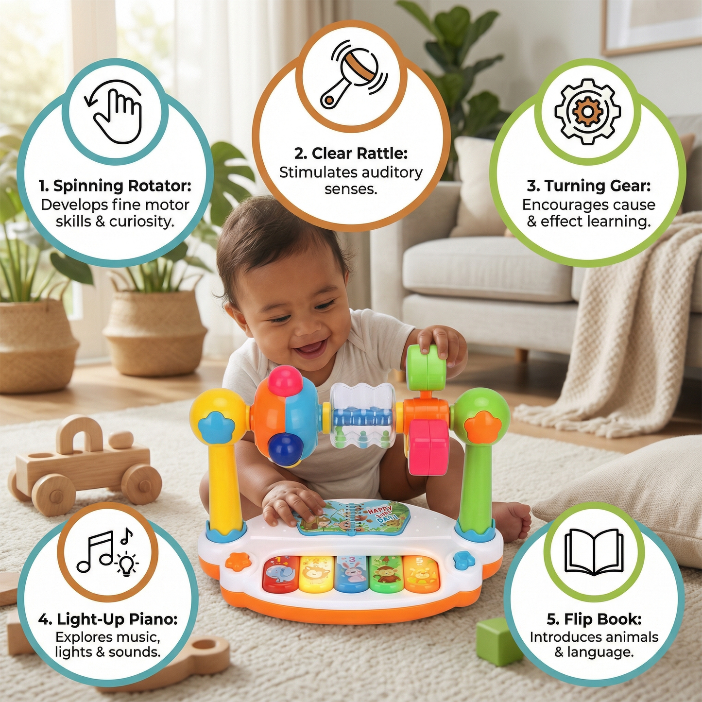Musical 5-in-1 Learning Toy for Babies