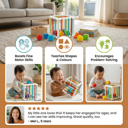 Montessori Shape Box – Sorting & Motor Skills Game