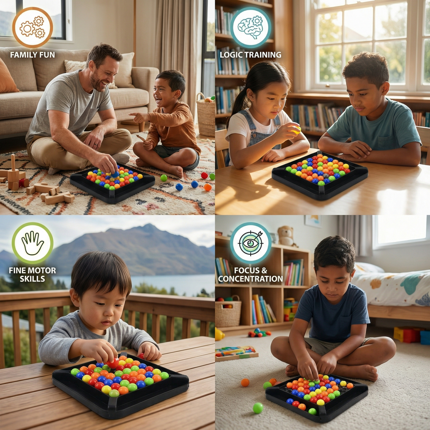 Color Match Logic Game – Interactive Ball Thinking Game for Kids & Adults