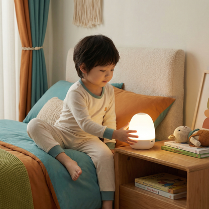 Egg-shaped LED Night Light Made of Silicone