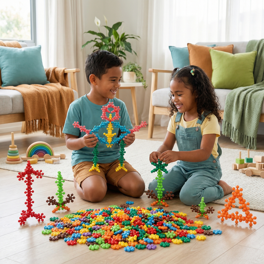 Creative Montessori Snowflake Building Blocks