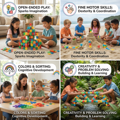 Creative Montessori Snowflake Building Blocks