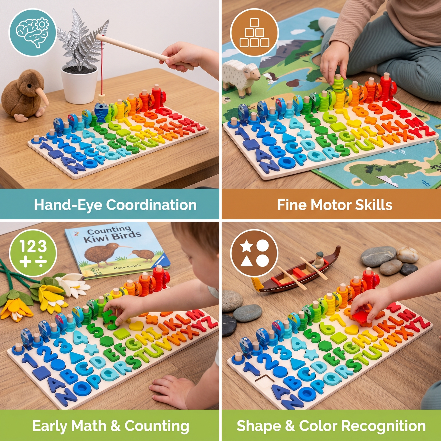 Skill Development – Montessori Wooden Activity Board