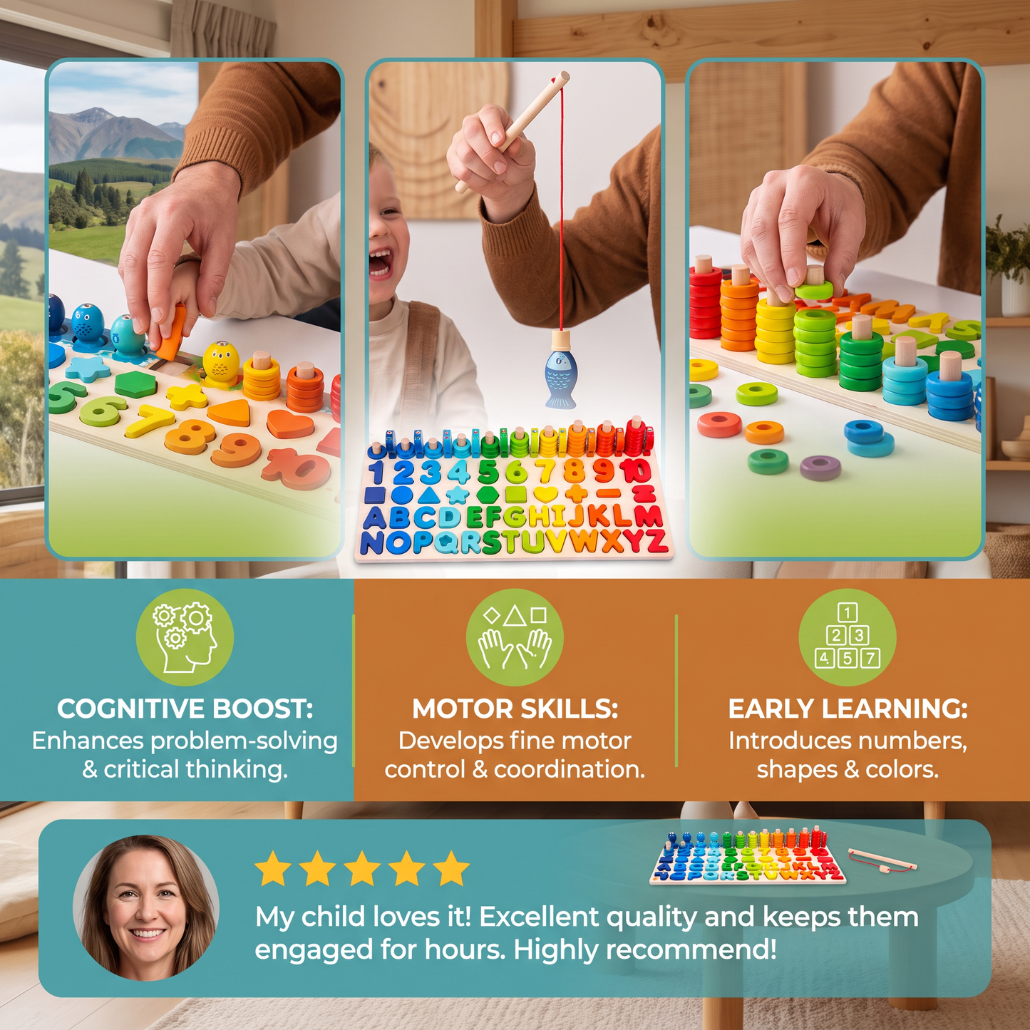Skill Development – Montessori Wooden Activity Board