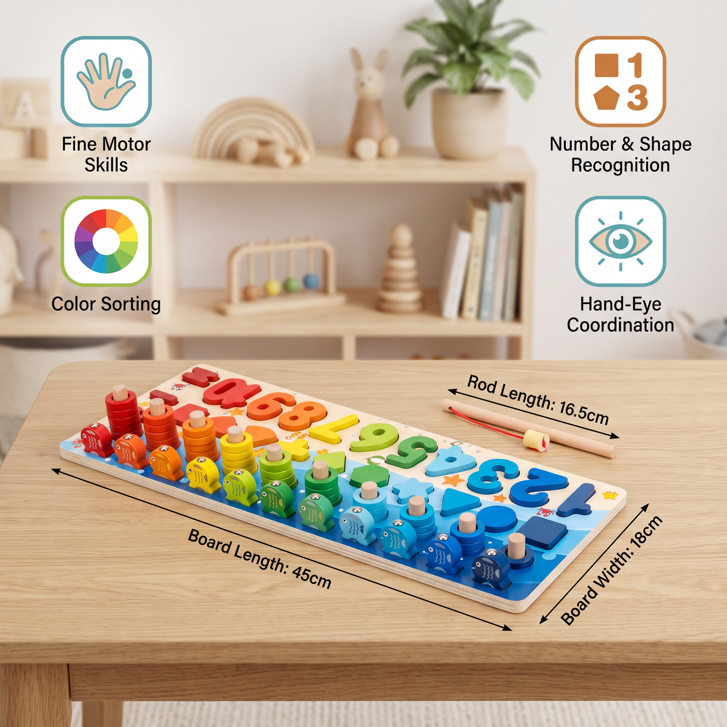 Skill Development – Montessori Wooden Activity Board