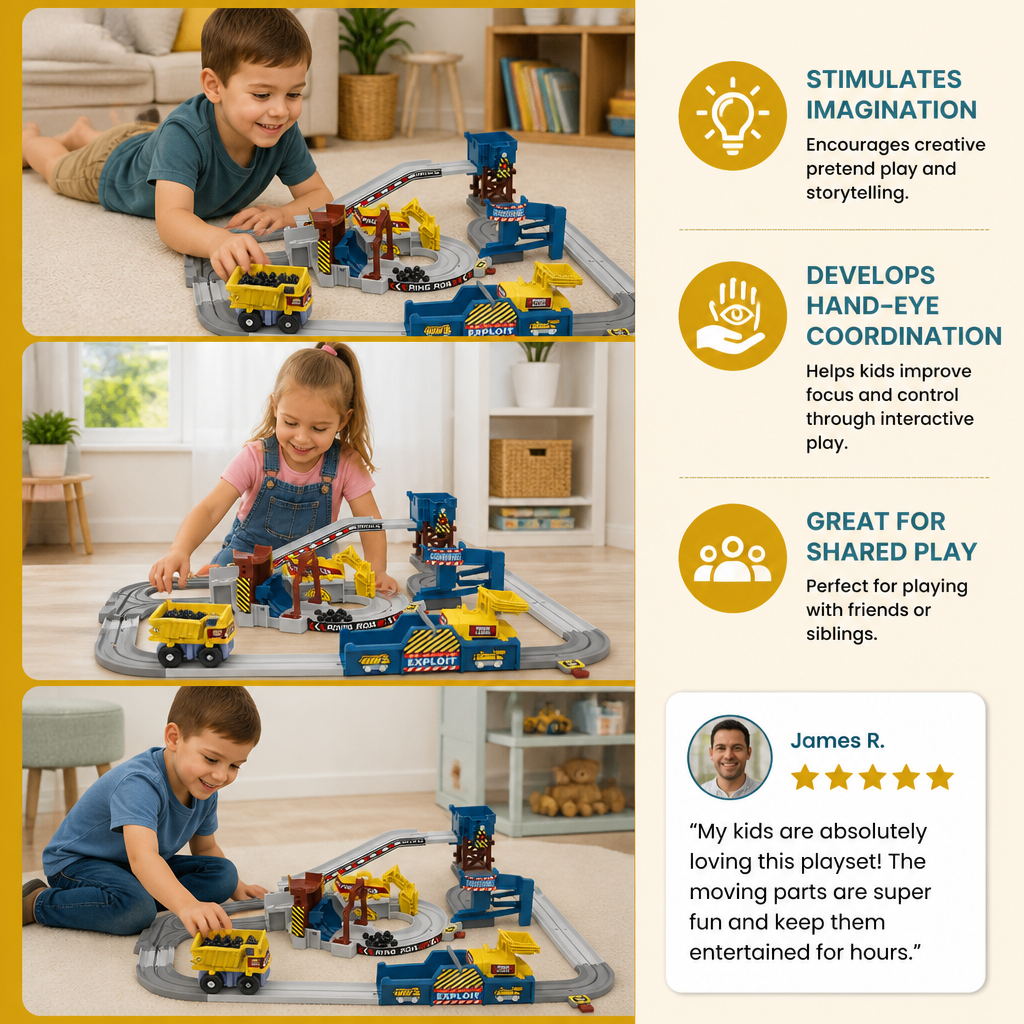Interactive Electric Quarry Adventure Train Set