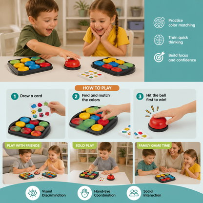 Educational Color Pattern Match Family Bell Game