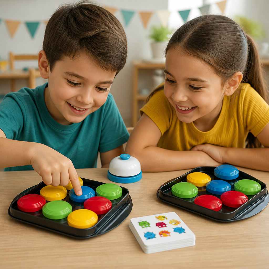 Educational Color Pattern Match Family Bell Game