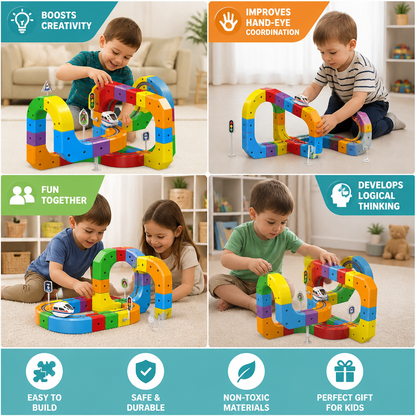 Magic rail cube track kids toy
