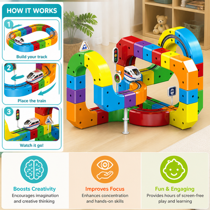 Magic rail cube track kids toy