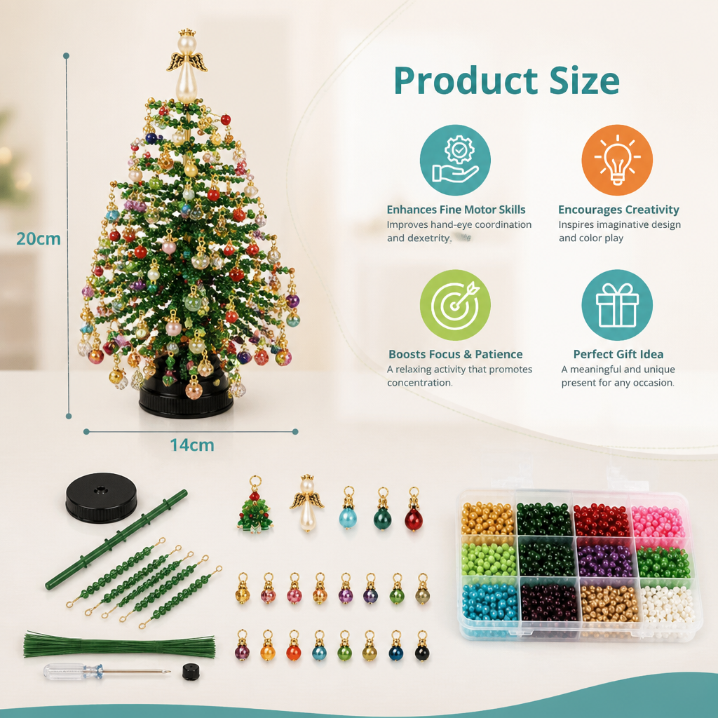 DIY Crystal Beaded Christmas Tree Craft Kit