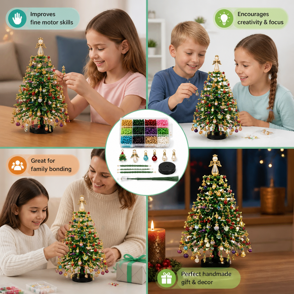 DIY Crystal Beaded Christmas Tree Craft Kit