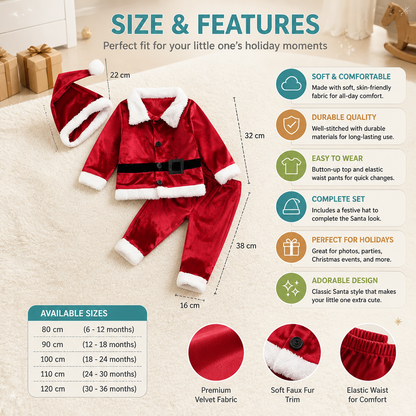 Baby & Toddler Santa Costume Set