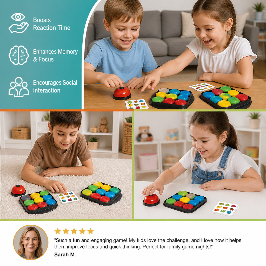 Educational Color Pattern Match Family Bell Game