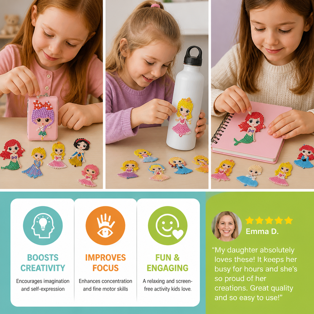 DIY Diamond Art Sticker Craft Kit for Kids